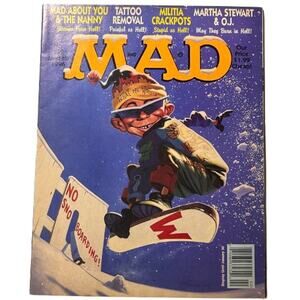 Mad Magazine "No Snowboarding" Jan/Feb 1996 Issue #342 Vintage